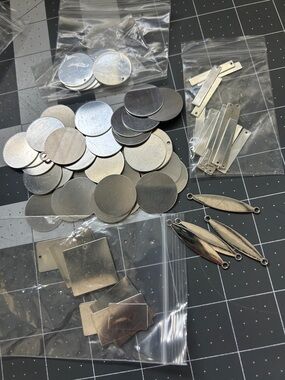 #2 - Silver Tone Metal Jewelry Blanks - Mixed Shapes